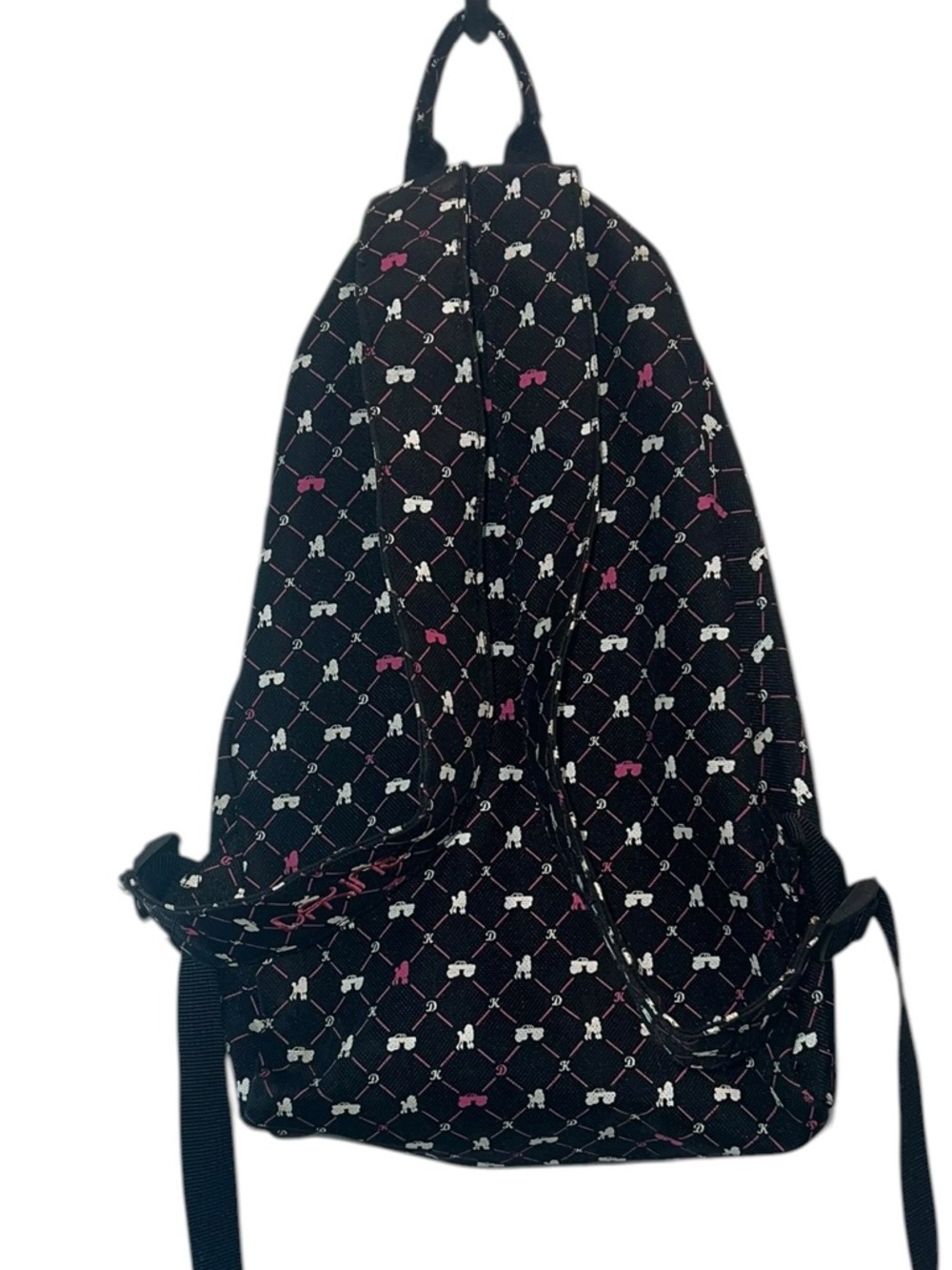 Dakine Mini Backpack Black Pink Monster Truck & Poodle Print | Y2K - Picture 5 of 9